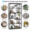 Modern Geometric Bookcase with 8 Open Shelves, 70.8” Wide Storage Organizer for Home Office Bedroom